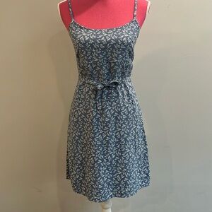 Pacsun John Galt floral cotton mini dress blue with white flowers NWT one size